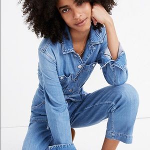 Madewell Denim Tie-Waist Jumpsuit
